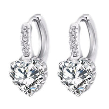 Load image into Gallery viewer, Silver Zircon Earrings - SexyBling