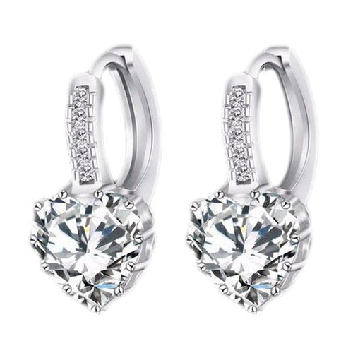 Silver Zircon Earrings - SexyBling