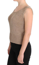 Load image into Gallery viewer, Beige Cotton Knitted Sleeveless Sweater - SexyBling