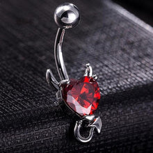 Load image into Gallery viewer, Zircon Heart Belly Ring - SexyBling