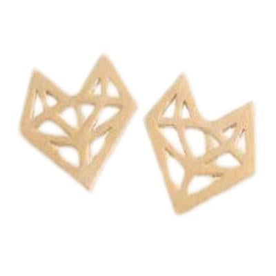 Simple Origami Fox Earrings - SexyBling