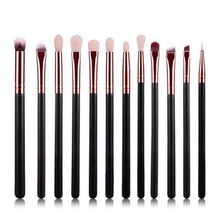 Load image into Gallery viewer, 12Pcs Rose Gold Makeup Professional Brushes - SexyBling
