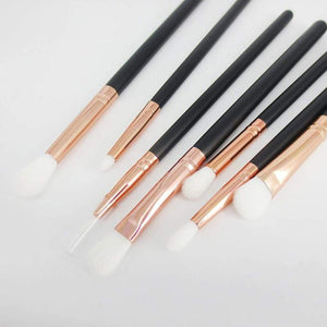 12Pcs Rose Gold Makeup Professional Brushes - SexyBling