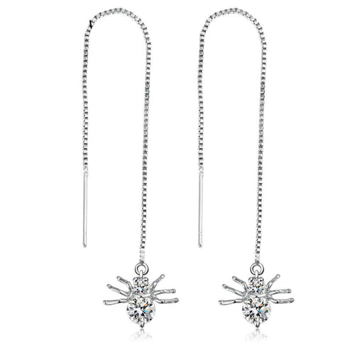 Spider Shaped Round Cut Earrings - SexyBling