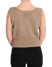 Load image into Gallery viewer, Beige Cotton Knitted Sleeveless Sweater - SexyBling