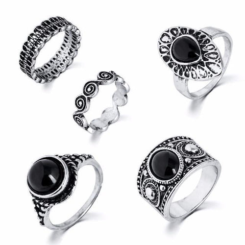 Turkish Vintage Ring Sets 5 PCS - SexyBling