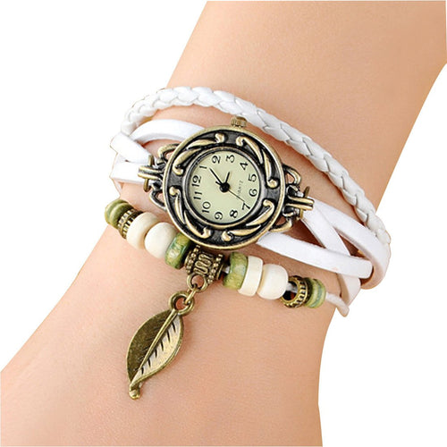 Multicolor Genuine Leather Wristwatch - SexyBling