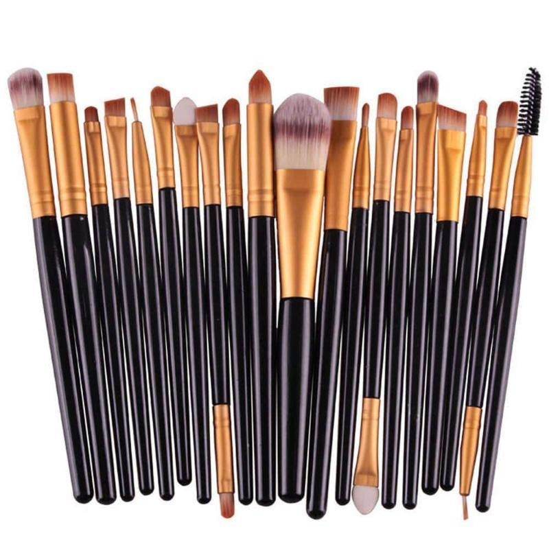 20 Piece Makeup Brush Set For Professional Foundation - SexyBling