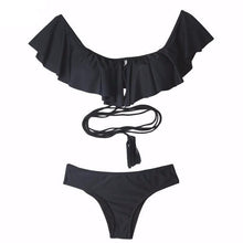 Load image into Gallery viewer, 2 Piece Off Shoulder Ruffle Bikini Set - SexyBling