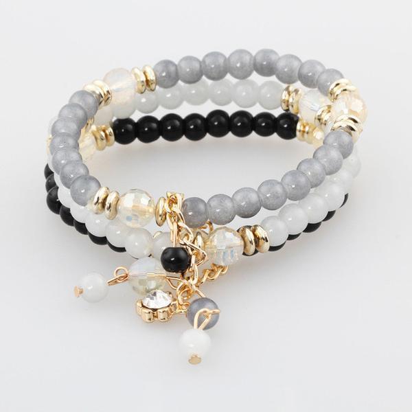 3 Multi Layered Bead Bracelets - SexyBling