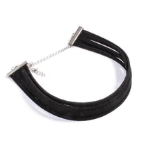 Load image into Gallery viewer, 5 layered Black Velvet Choker Necklace - SexyBling