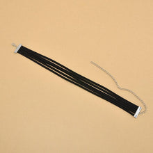 Load image into Gallery viewer, 5 layered Black Velvet Choker Necklace - SexyBling