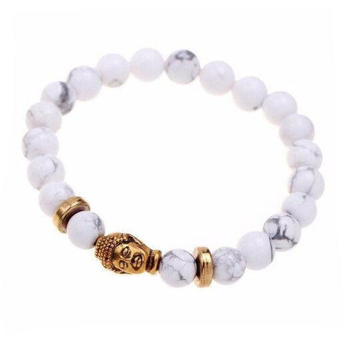 White Buddha Meditation Bracelet - SexyBling