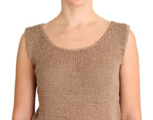 Load image into Gallery viewer, Beige Cotton Knitted Sleeveless Sweater - SexyBling