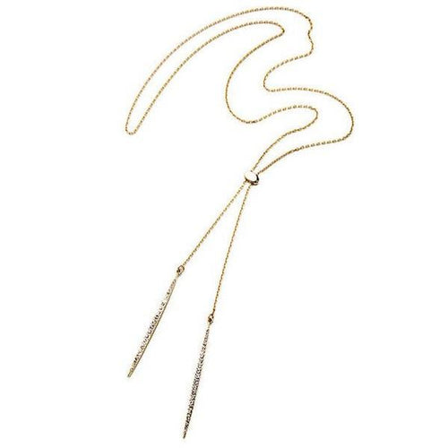 Gold/Silver Rose Gold Color Alloy Long Necklace - SexyBling