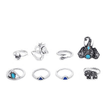 Load image into Gallery viewer, 8PCS Fashion Vintage Bohemian Turkish Midi Rings - SexyBling