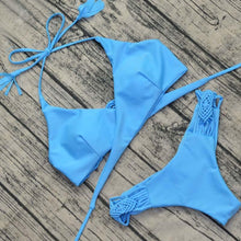 Load image into Gallery viewer, Bandage Bikini Top With Minimal Coverage Bikini Bottom - SexyBling