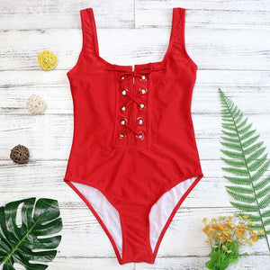 Bandage One Piece Swimsuit - SexyBling