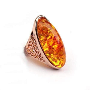 Big Bohemian Precious Orange Cocktail Ring - SexyBling