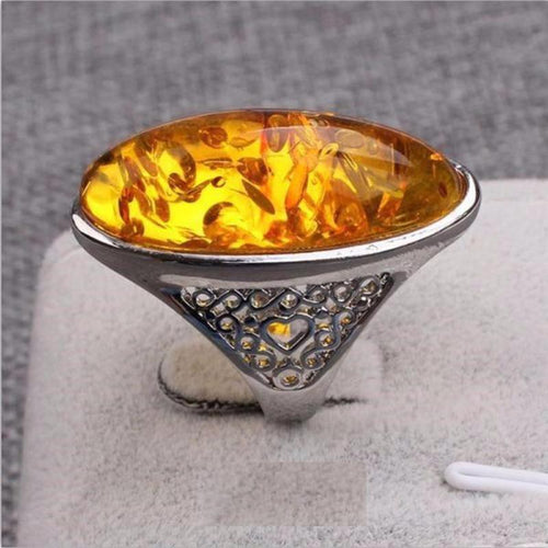 Big Bohemian Precious Orange Cocktail Ring - SexyBling