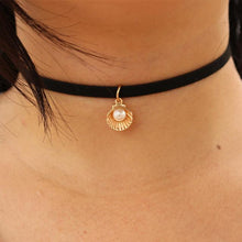 Load image into Gallery viewer, Black Leather Choker Pendant Necklaces - SexyBling