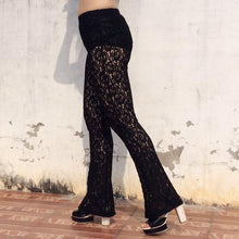 Load image into Gallery viewer, Black Polyester Lace Pant - SexyBling