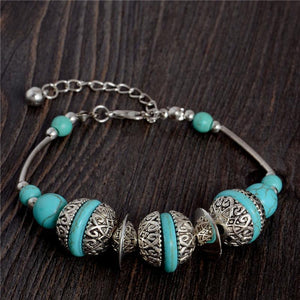 Bohemian Alluring Turquoise Beads Bracelet for Women - SexyBling