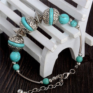 Bohemian Alluring Turquoise Beads Bracelet for Women - SexyBling
