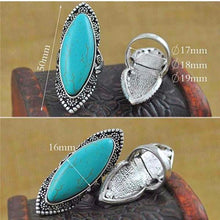 Load image into Gallery viewer, Bohemian Antique Silver Vintage Stone Ring - SexyBling