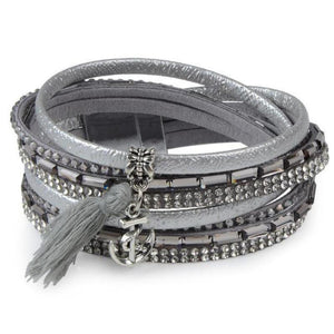 Bohemian Leather Charm Tassel Bracelet - SexyBling