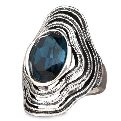 Boho Blue Stone Ring - SexyBling
