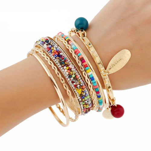 Boho Style Beaded Armband Cuff - SexyBling