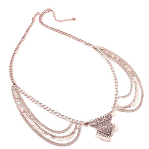 Boho Silver & Gold Metal Belly Waist Chain - SexyBling