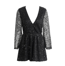 Load image into Gallery viewer, Summer Sequin Mini Loose Slit Dress - SexyBling