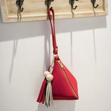 Load image into Gallery viewer, Casual Triangle Leather Fringe Clutch