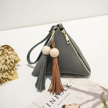 Load image into Gallery viewer, Casual Triangle Leather Fringe Clutch