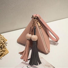 Load image into Gallery viewer, Casual Triangle Leather Fringe Clutch