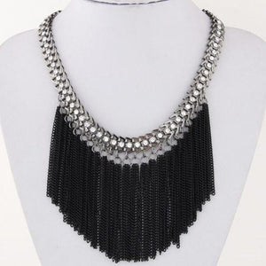 Chain Fringe Necklace - SexyBling