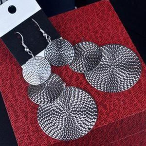 Classy Long 3 Round Danlge Earrings - SexyBling