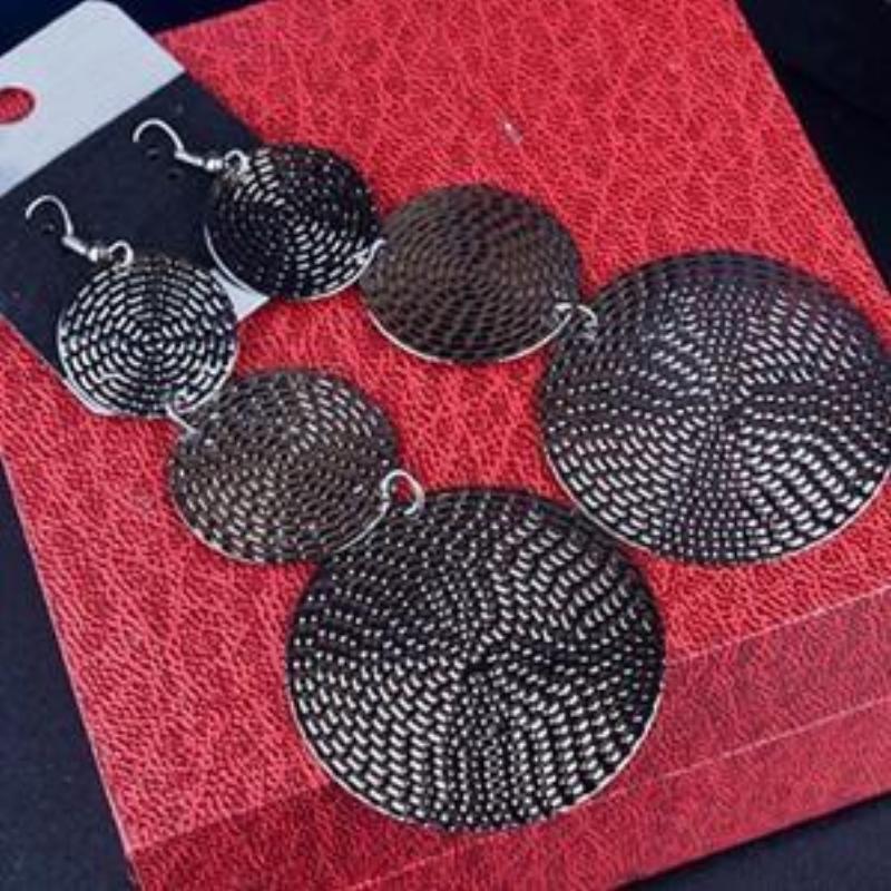Classy Long 3 Round Danlge Earrings - SexyBling
