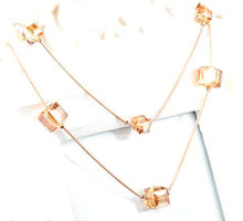 Load image into Gallery viewer, Gold Crystal Layered Necklace - SexyBling