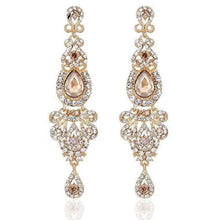 Load image into Gallery viewer, Crystal Long Chandelier Earrings - SexyBling