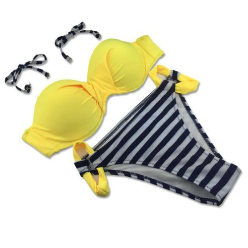 Cute Candy Colored Push Up Bikini - SexyBling