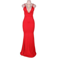 Load image into Gallery viewer, Deep V Neck Maxi Dress - SexyBling