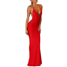 Load image into Gallery viewer, Deep V Neck Maxi Dress - SexyBling
