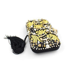 Load image into Gallery viewer, Embellished Clutch Bag With Tassel And Chain