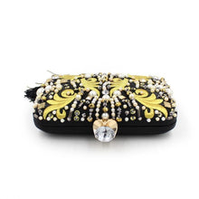 Load image into Gallery viewer, Embellished Clutch Bag With Tassel And Chain