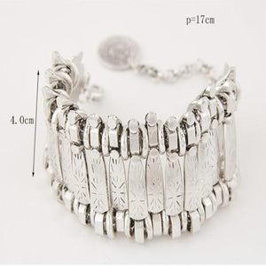 Ethnic Bohemian Metal Chain Cuff Bracelet - SexyBling