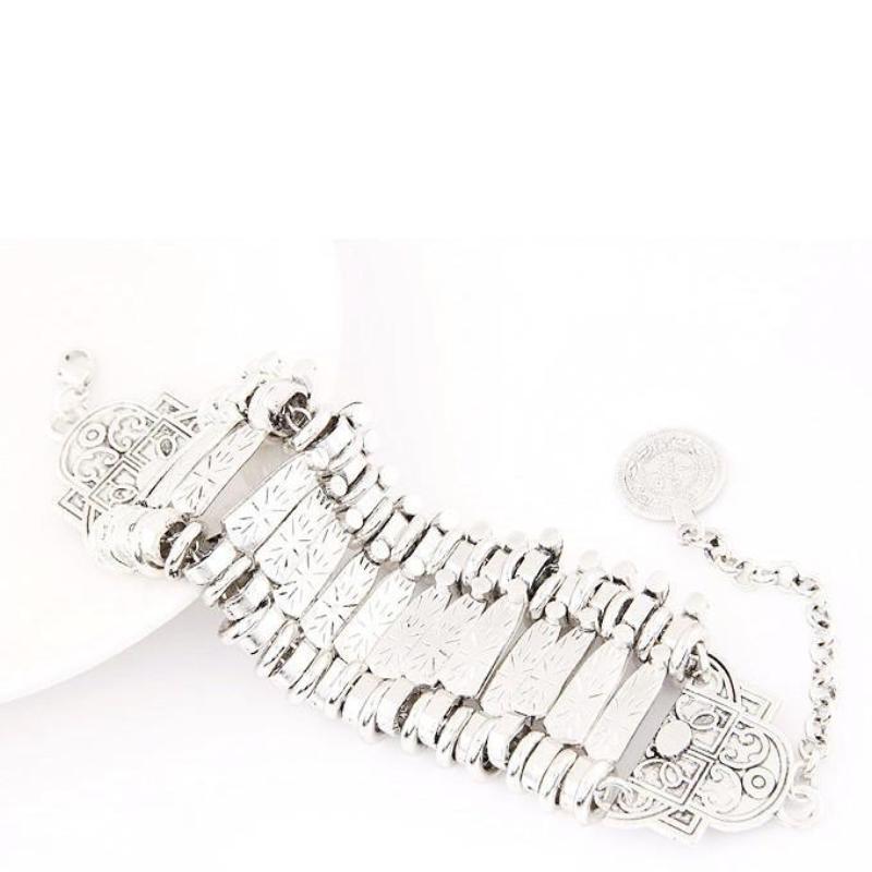 Ethnic Bohemian Metal Chain Cuff Bracelet - SexyBling
