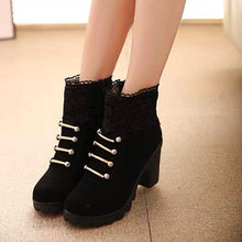 Load image into Gallery viewer, Exotic Lace Up Floral Ankle Boots - SexyBling
